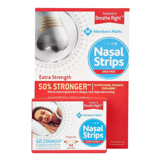 Member's Mark Extra Strength Nasal Strips, 44 Tan Strips (Compare to Breathe Right)