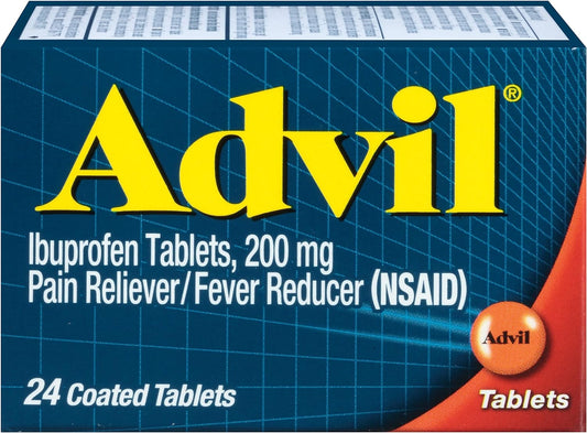 Advil Pain Reliever and Fever Reducer, Ibuprofen 200mg - 24 Coated Tablets