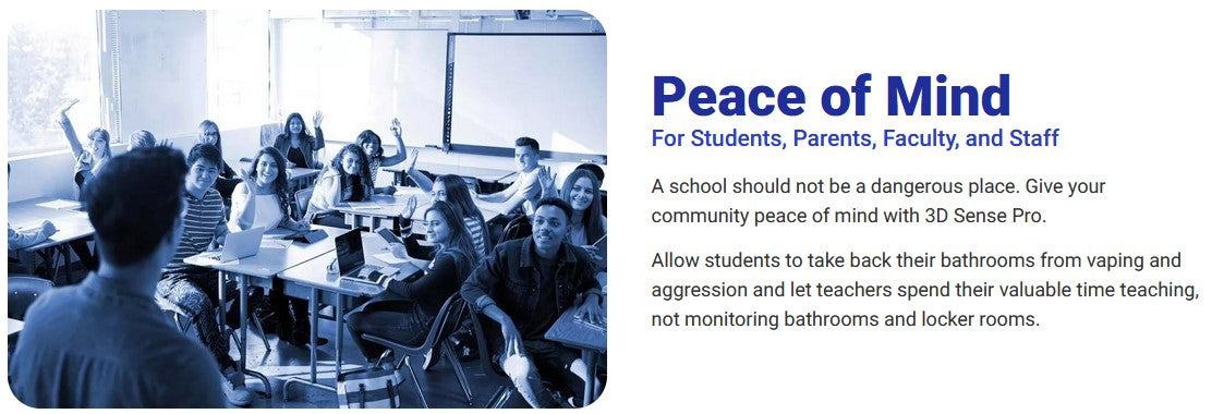 Triton 3D Sense Pro Vape Detector (Vaping Sensor) Total School Safety Solution