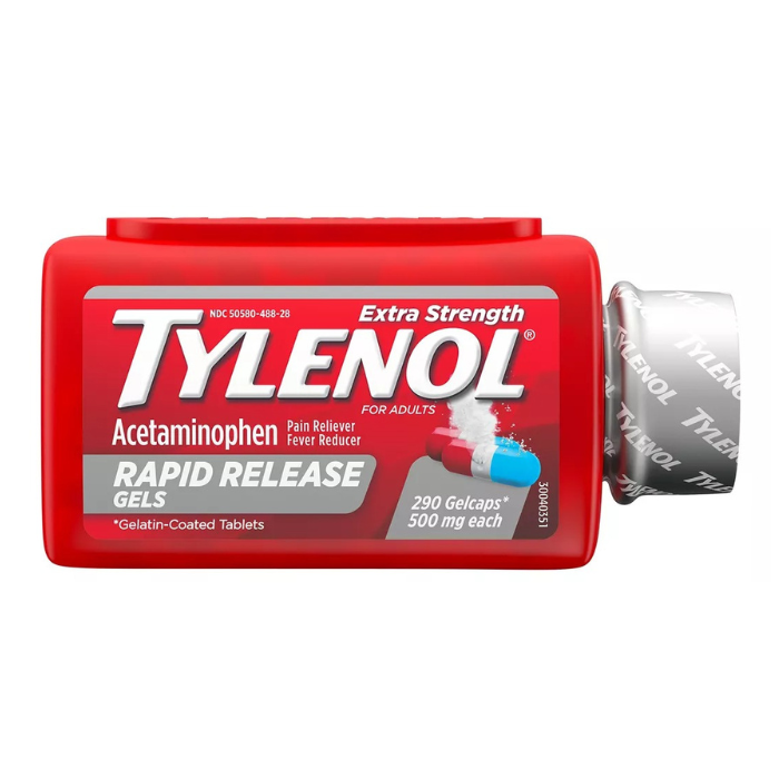 Tylenol Extra Strength Acetaminophen 500 mg, 290 Rapid Release Gelcaps