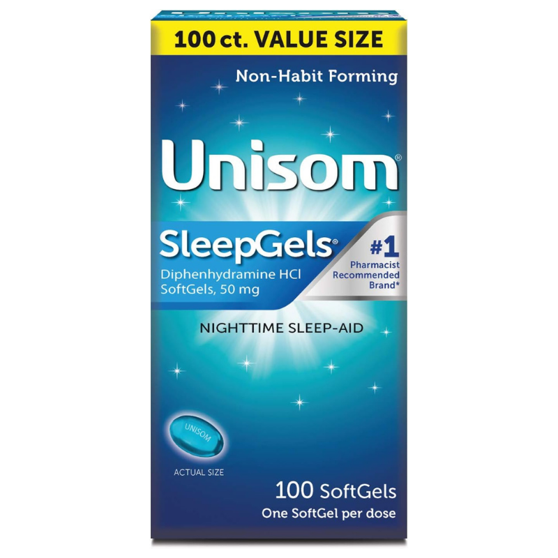 Unisom Nighttime Sleep-Aid Gels, Diphenhydramine HCI, 100 Count