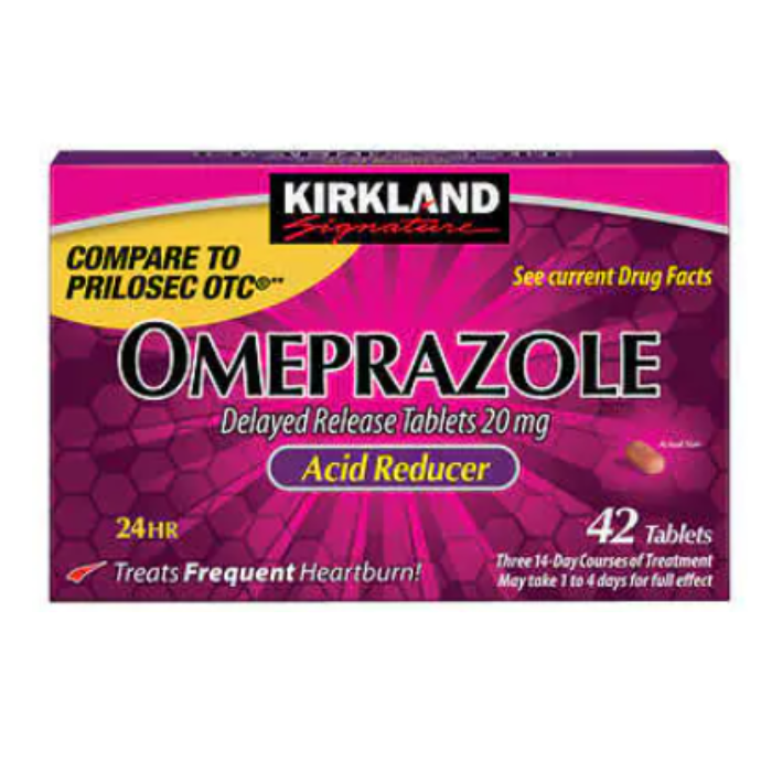 Kirkland Signature Omeprazole 20 mg., 42 Tablets (Compare to Prilosec OTC Active Ingredient)
