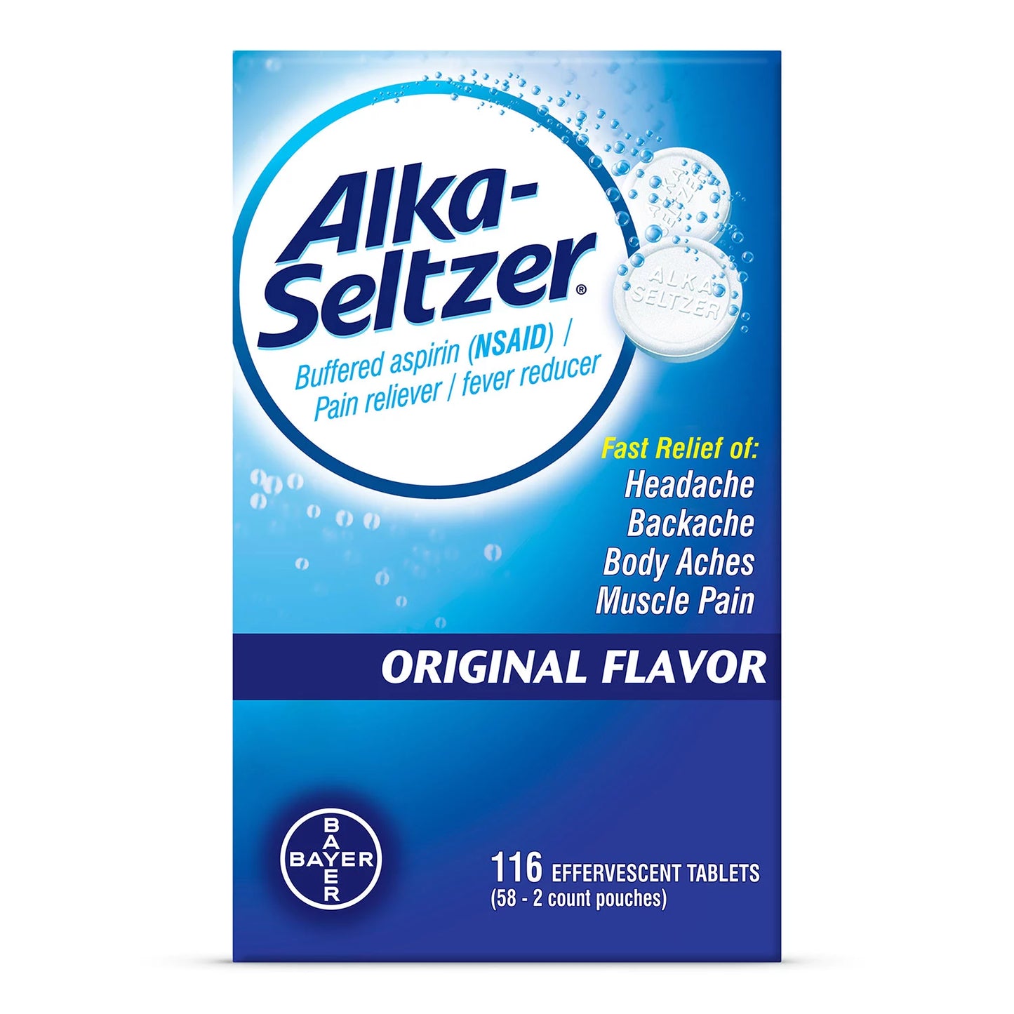 Alka-Seltzer Original Effervescent Pain Relief Tablets (116 ct.)