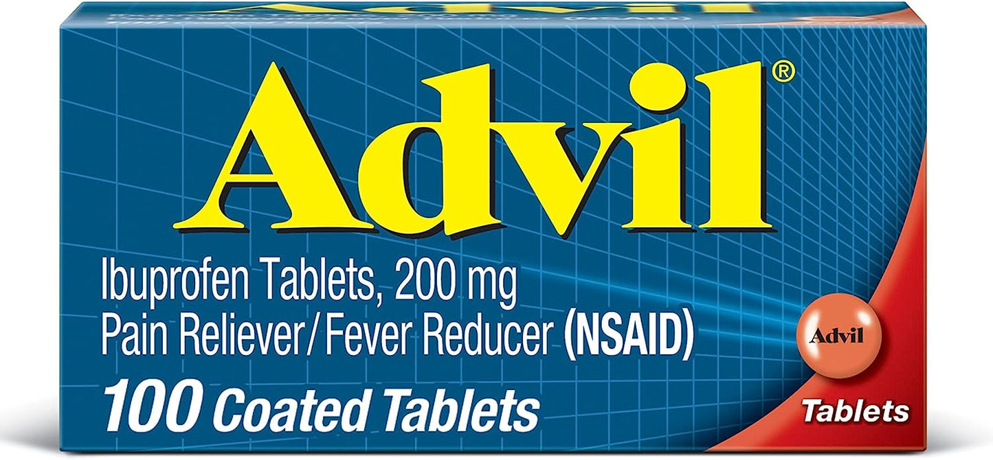 Advil Ibuprofen Pain Reliver 100 Tablets