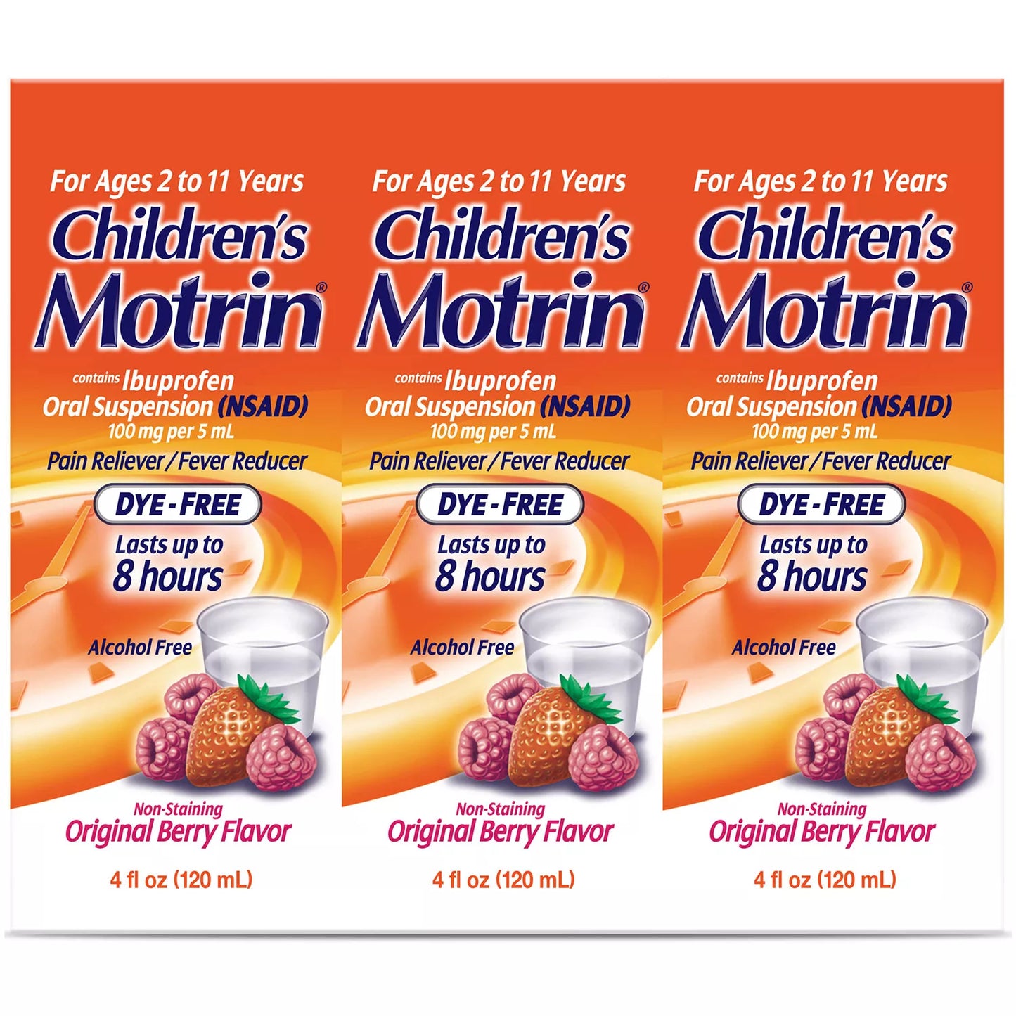 Children's Motrin Oral Suspension, Berry (4 oz., 3 pk.)