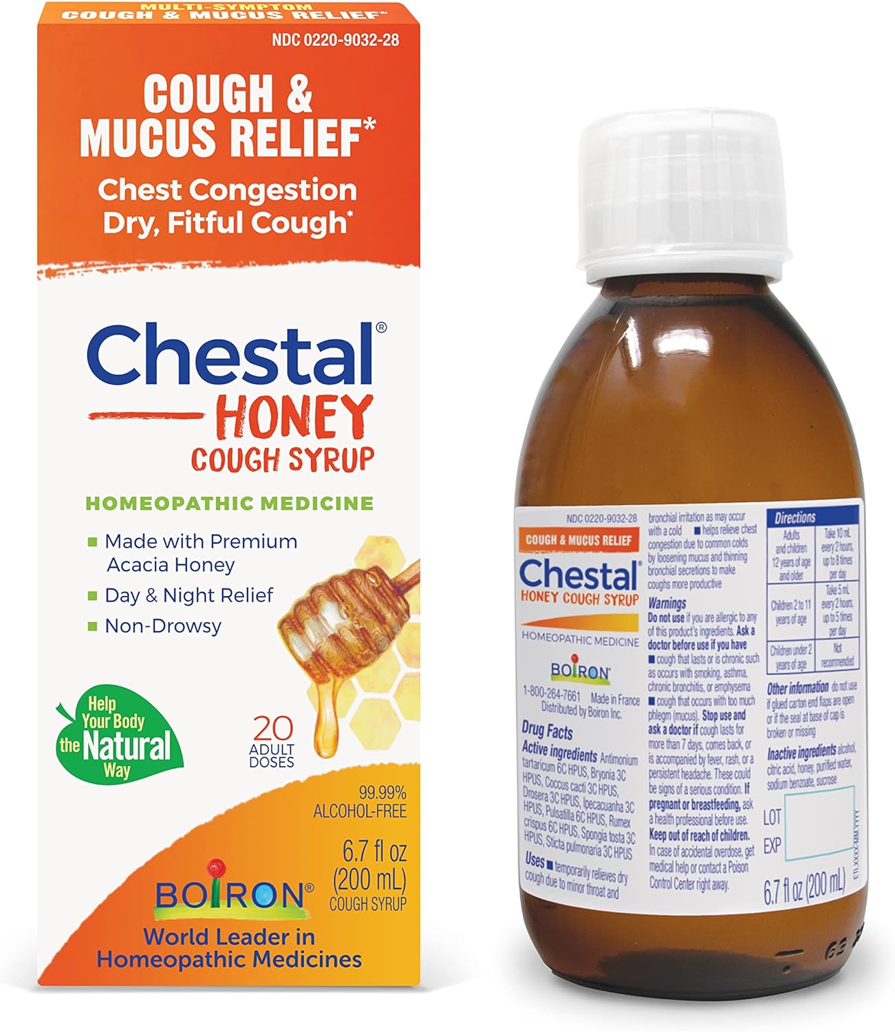 Boiron Chestal Honey Adult Cold and Cough Syrup 6.7 Fl oz