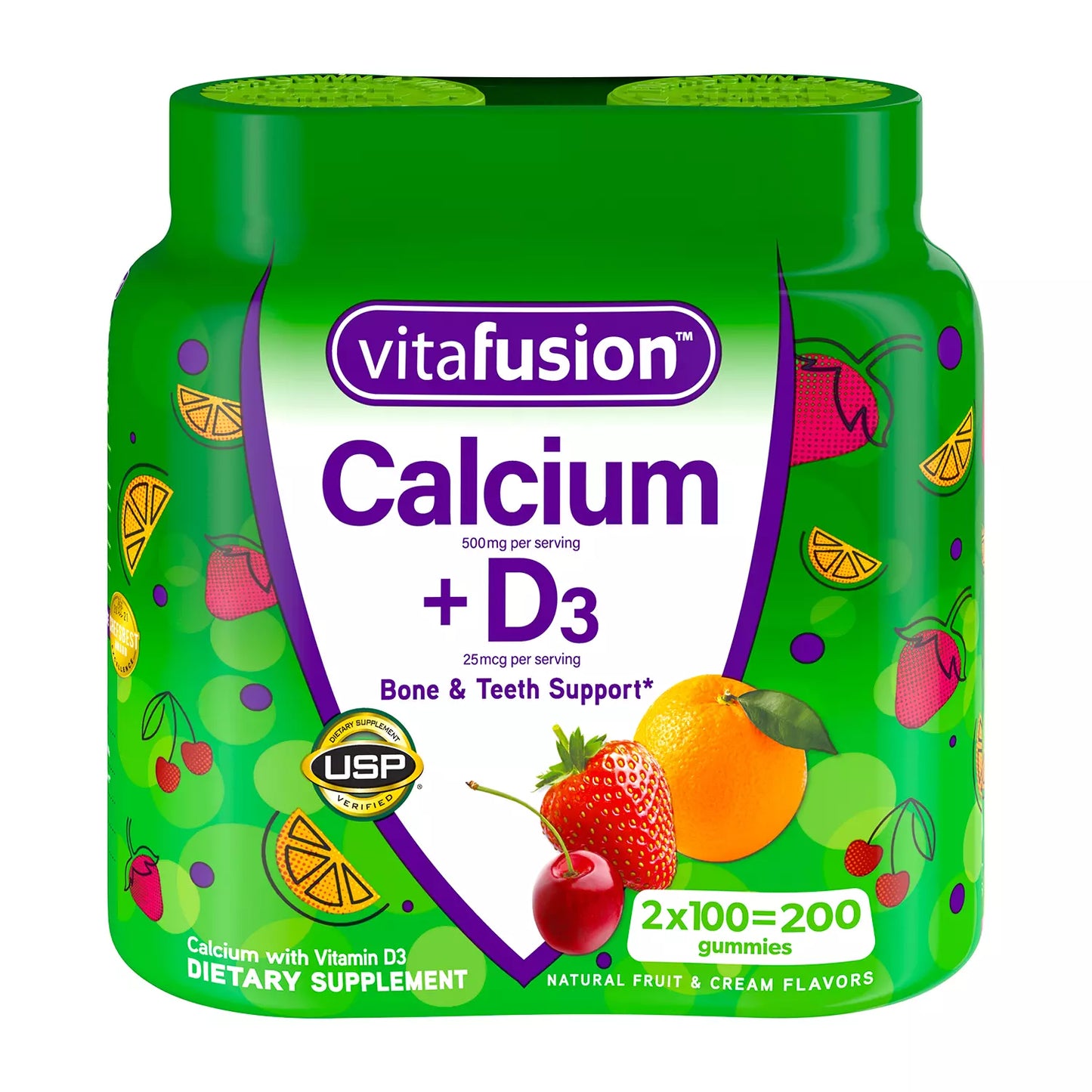 Vitafusion Calcium + D3 Vitamin Gummies (200 ct.)