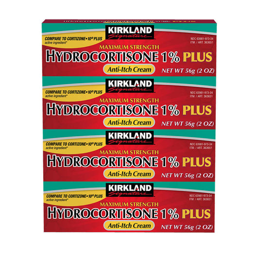 Kirkland Signature Hydrocortisone 1% PLUS Anti-Itch Cream, 8 Ounces