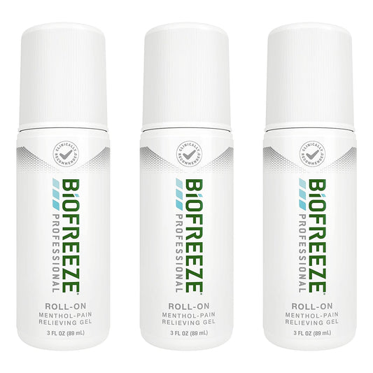 Biofreeze Professional Roll-On Menthol Pain-Relieving Gel 3 FL OZ Green (Pack Of 3)