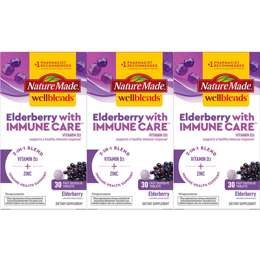 Nature Made Wellblends Elderberry with ImmuneCare (3 pk., 30 ct./pk.)