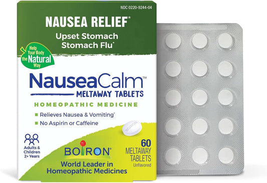 Boiron Nausea Calm Relief for Upset Stomach, or Motion Sickness - Non-Drowsy - 60 Count