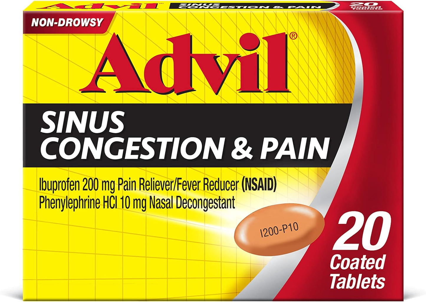 Advil Sinus Congestion & Pain Tablets 200 mg 20 Ct