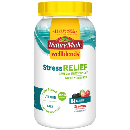 Nature Made Wellblends Stress Relief Gummies 2-in-1 Blend (84 ct.)