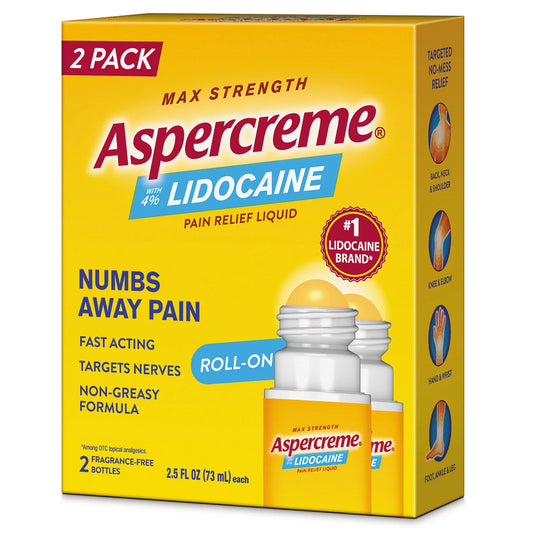 Aspercreme Lidocaine Pain Relief Roll-On (2.5 oz., 2 pk.)