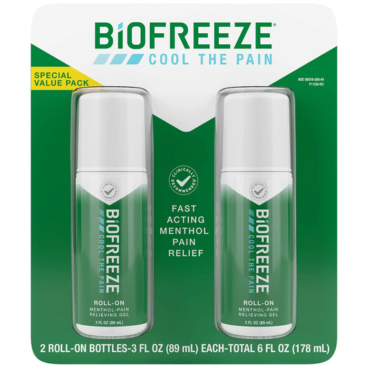 BIOFREEZE Cold Therapy Pain Relief Roll-On (2 pk., 3 fl. oz./pk.)