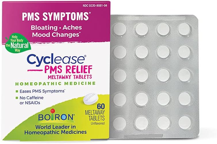 Boiron Cyclease PMS Relief Tablets for Symptoms from PMS - 60 Count