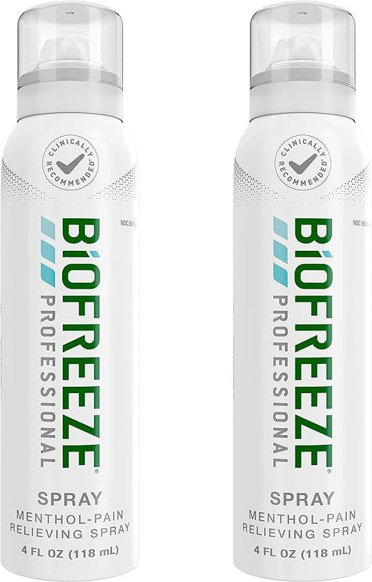 Biofreeze Professional Spray Menthol Pain Relieving Spray 4 FL OZ Colorless (Pack Of 2)
