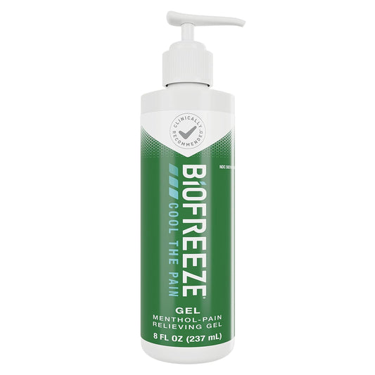 Biofreeze Pain Reliever Gel for Muscle, Joint, Arthritis, & Back Pain Bottle with Pump, Original Green Formula, 4% Menthol