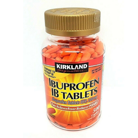 Kirkland Signature Ibuprofen IB 200 mg 500 Tablets (Comparable to Motrin)
