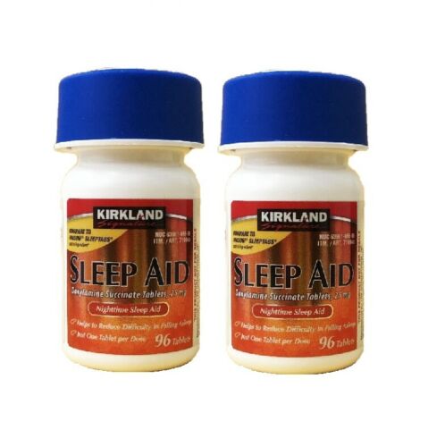 Kirkland Sleep Aid 2 Bottles (192 pills) Expire 01/2026 - IN STOCK & SHIP INTERNATIONALLY FROM U.S.
