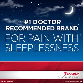 Tylenol PM Extra Strength Acetaminophen 500 mg Pain Reliever & Sleep Aid, 225 Caplets