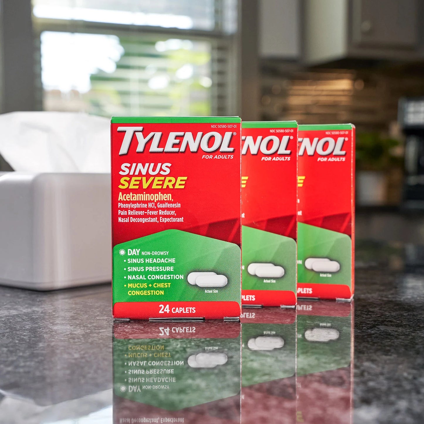 Tylenol Sinus Severe Daytime Caplets (24 ct., 3pk.)