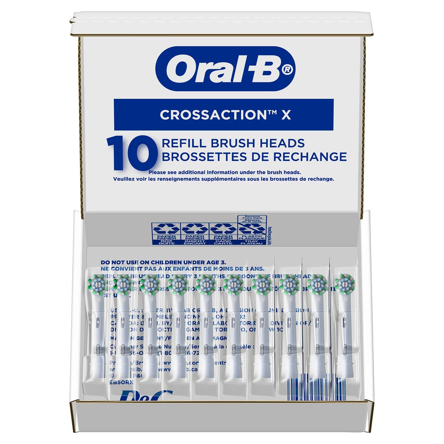 Oral-B CrossAction Electric Toothbrush Replacement Brush Heads (10 ct.)