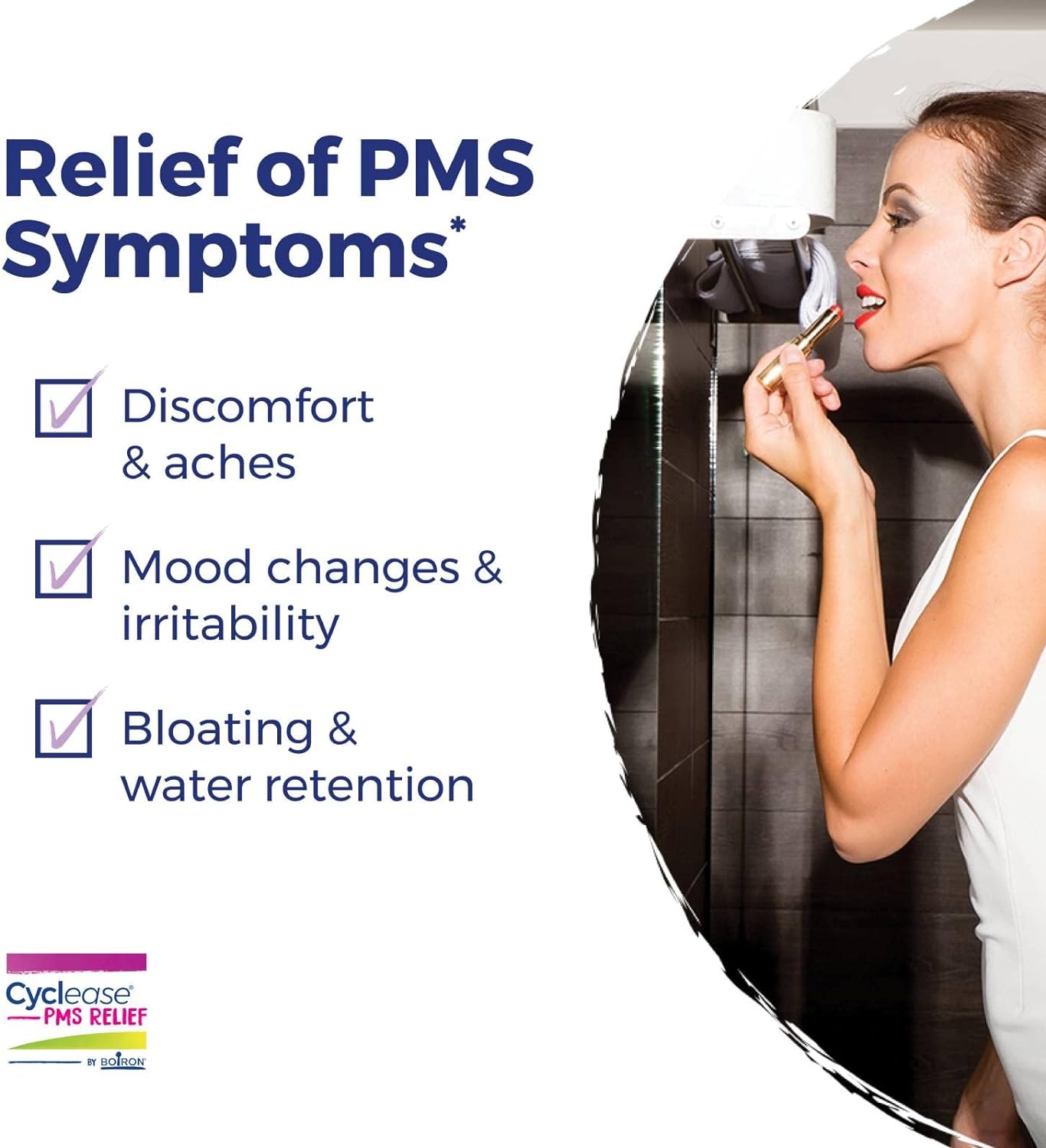 Boiron Cyclease PMS Relief Tablets for Symptoms from PMS - 60 Count