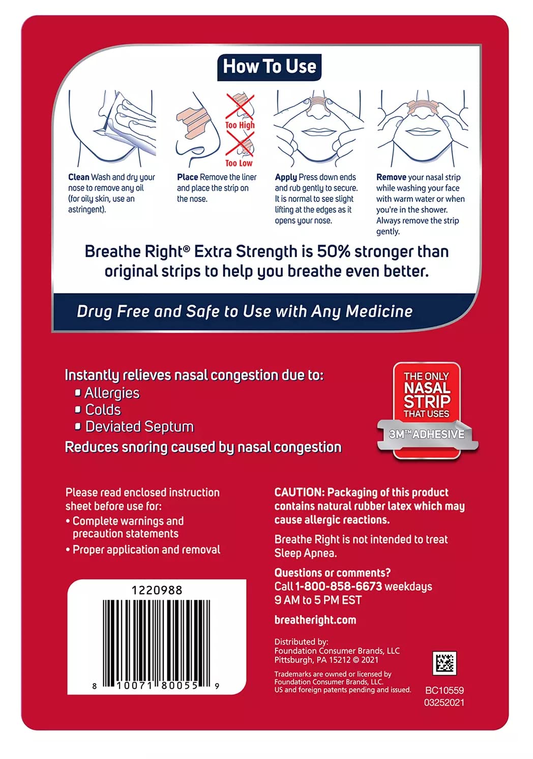 Breathe Right Nasal Strips, Extra Strength Tan, Help Stop Snoring, Strongest Strip, 72 Strips