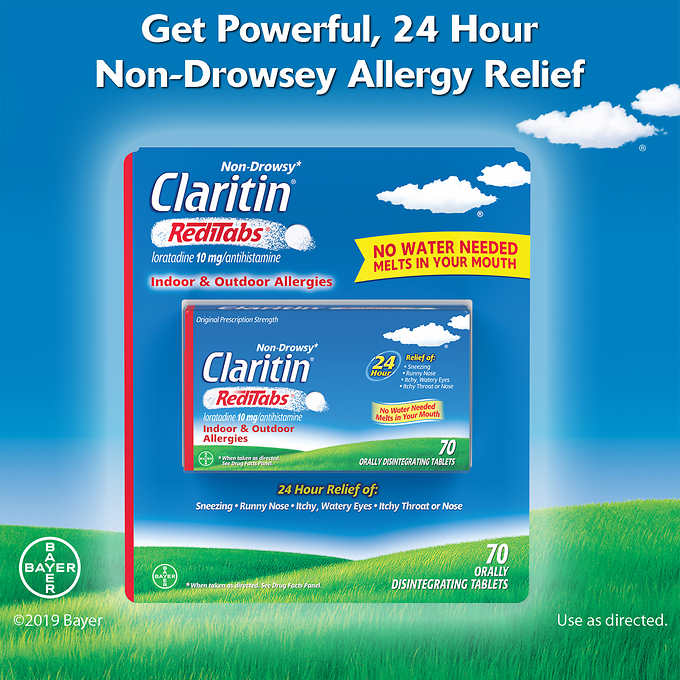 Claritin RediTabs 10 mg 24 Hour Non-Drowsy, 70 Disintegrating Tablets