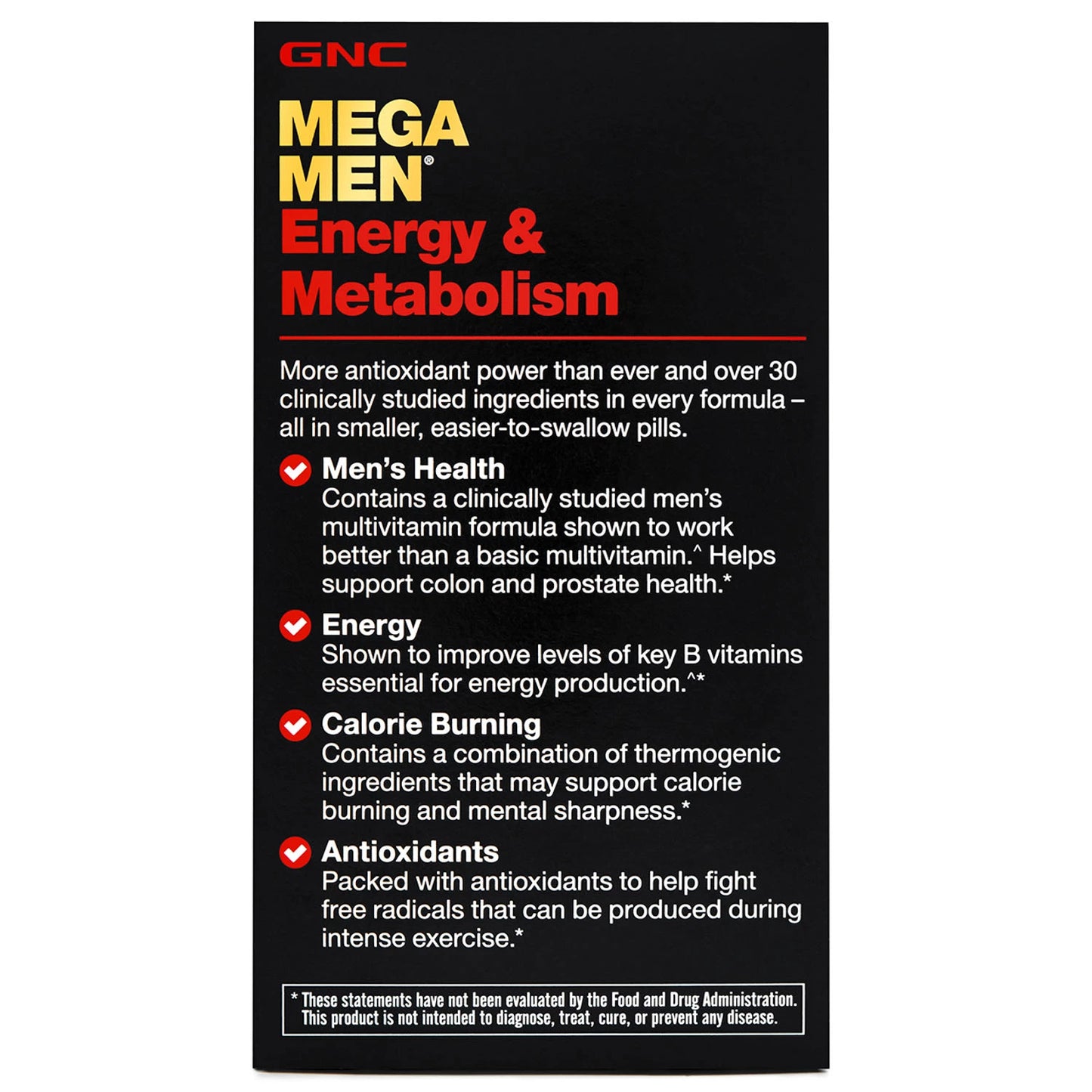 GNC Mega Men Energy & Metabolism Multivitamins (180 ct.)
