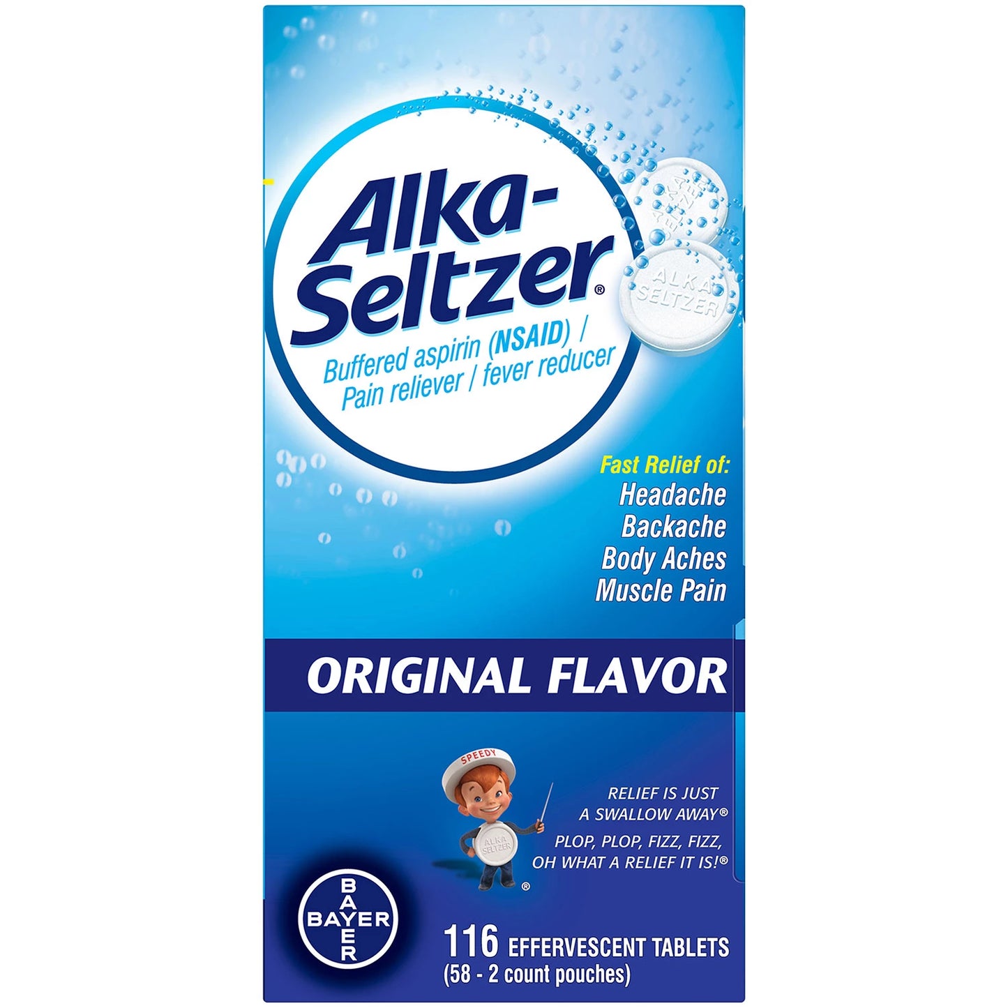 Alka-Seltzer Original Effervescent Pain Relief Tablets (116 ct.)