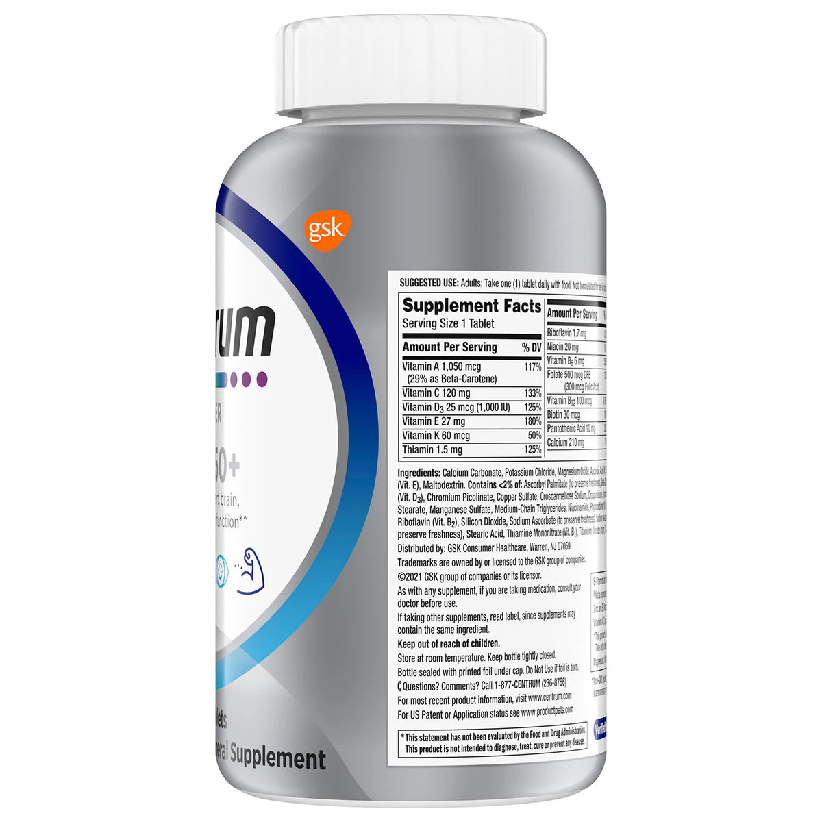 Centrum Age Centrum Silver Men Multivitamin Tablet, Age 50 and Older (275 ct ...