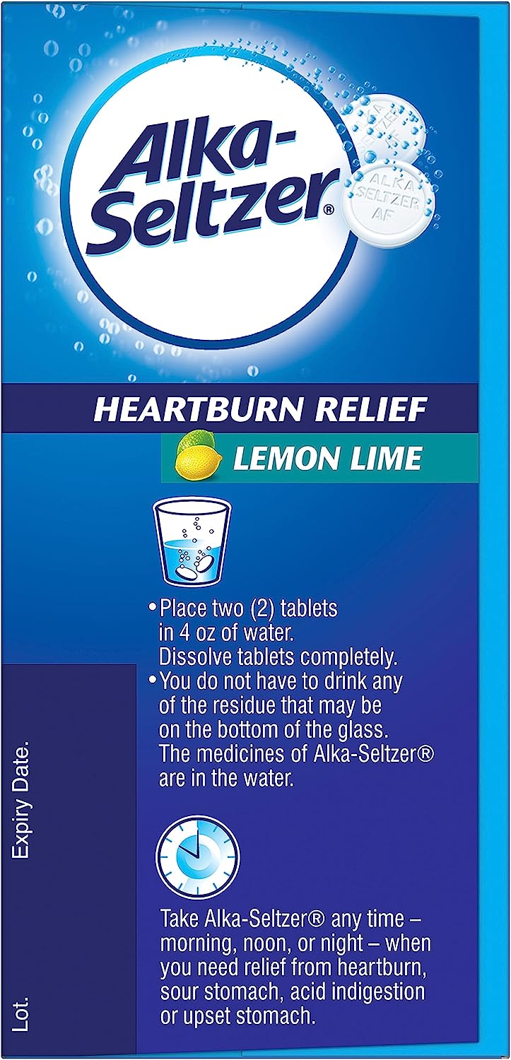 Alka-Seltzer Lemon Lime Heart Burn Relief 36 Count