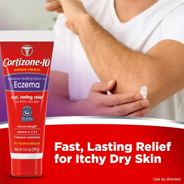 Cortizone 10 Maximum Strength 1% Hydrocortisone Anti-Itch Lotion for Eczema 3.5oz