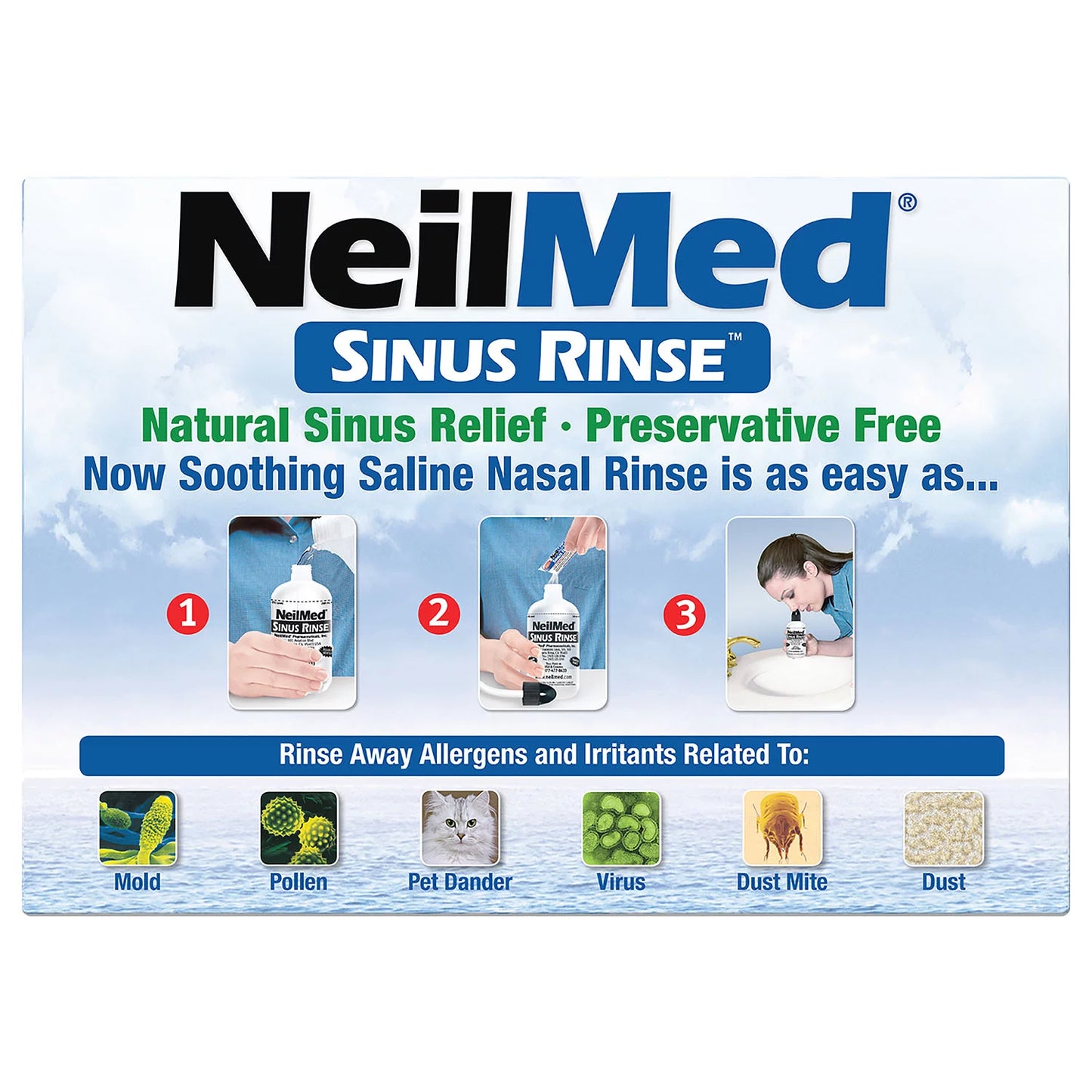 NeilMed Sinus Rinse Kit 250 Premixed Packets