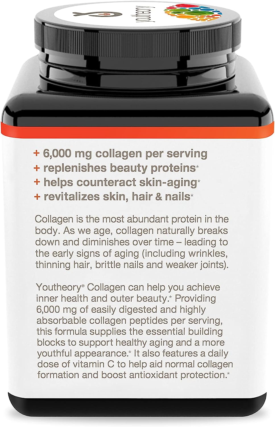 Youtheory Collagen with Vitamin C, Advanced Hydrolyzed Formula 290 Supplements