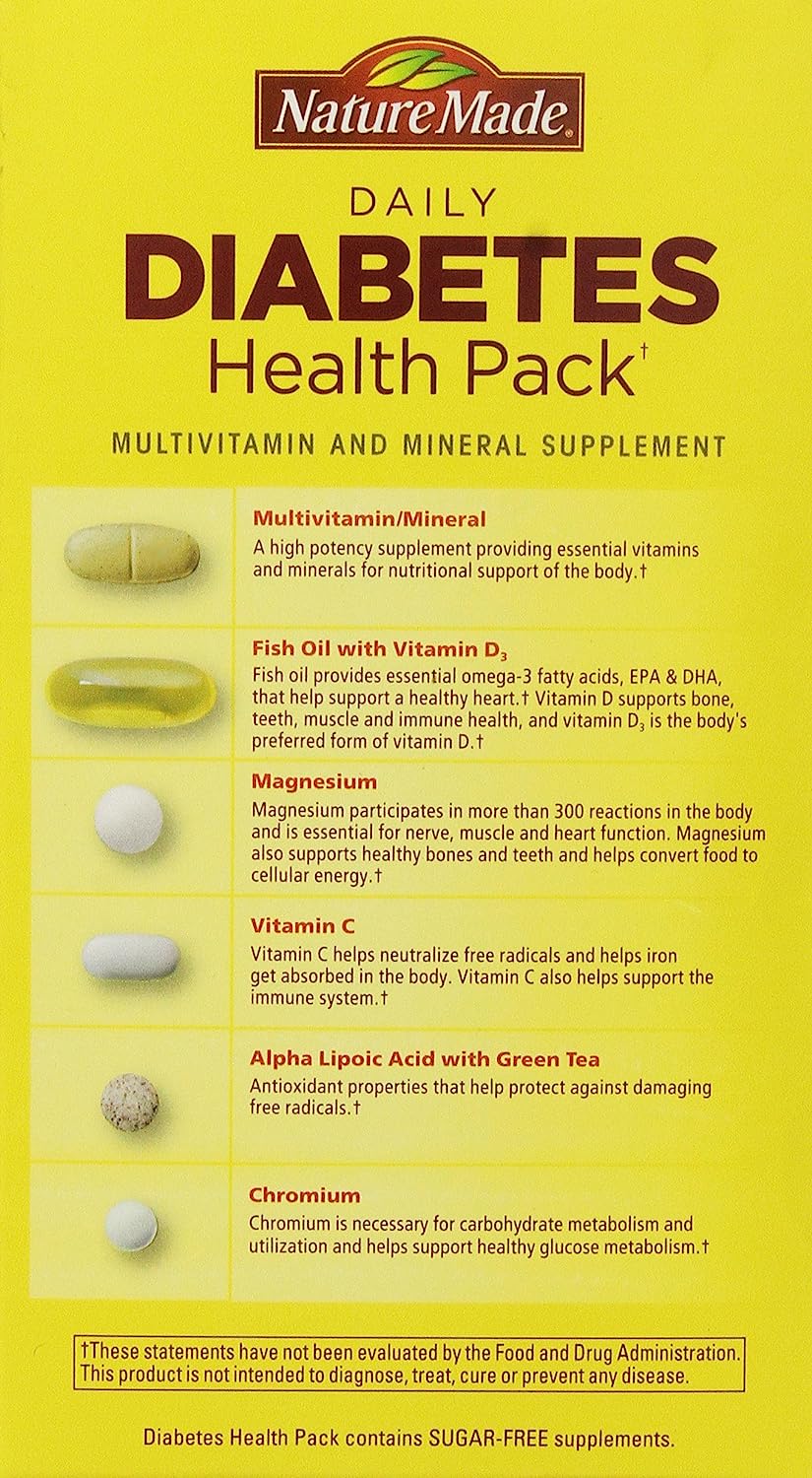 Nature Made Daily Diabetes Health Pack Dietary Supplement (60 pk.)