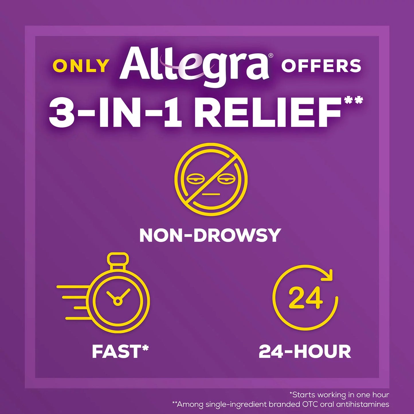 Allegra 24-Hour Indoor/Outdoor Allergy Relief Tablets, 180 mg (110 ct.)