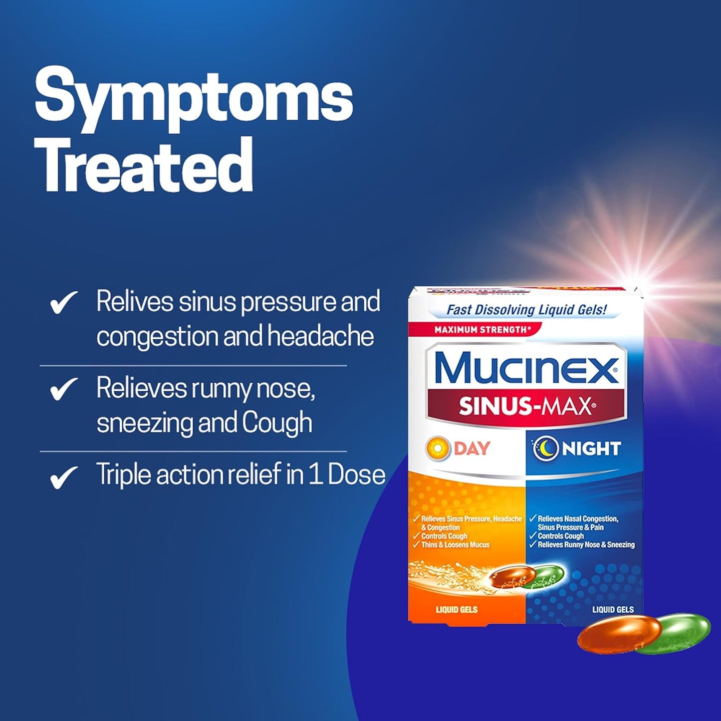 Mucinex Sinus-Max Max Strength Day & Night Liquid Gels (24ct)