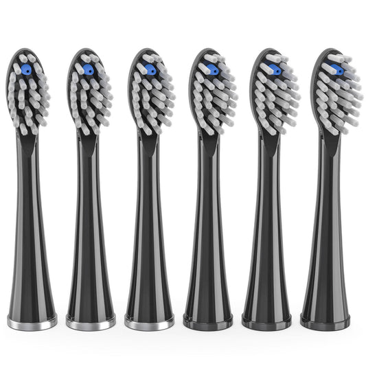 Waterpik Sonic-Fusion Full-Size Replacement Flossing Toothbrush Heads,Black (6 pk)