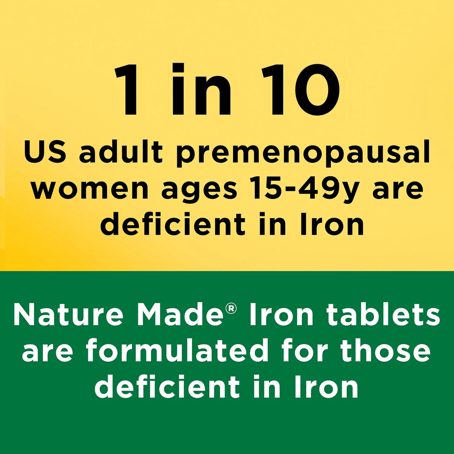 Nature Made Iron 65 mg (from Ferrous Sulfate) Tablets for Red Blood Cell Formation (365 ct.)