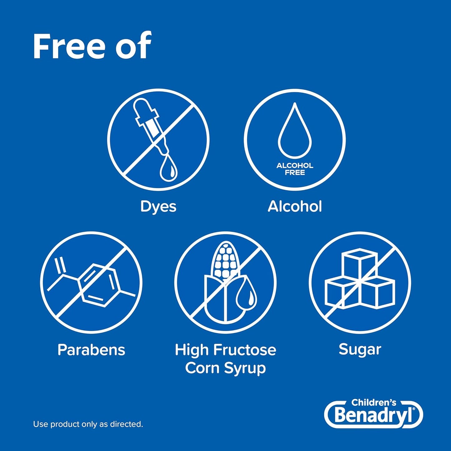 Benadryl Children's Dye-Free Allergy Liquid Antihistamine Relief Bubble Gum Flavor, 4 oz