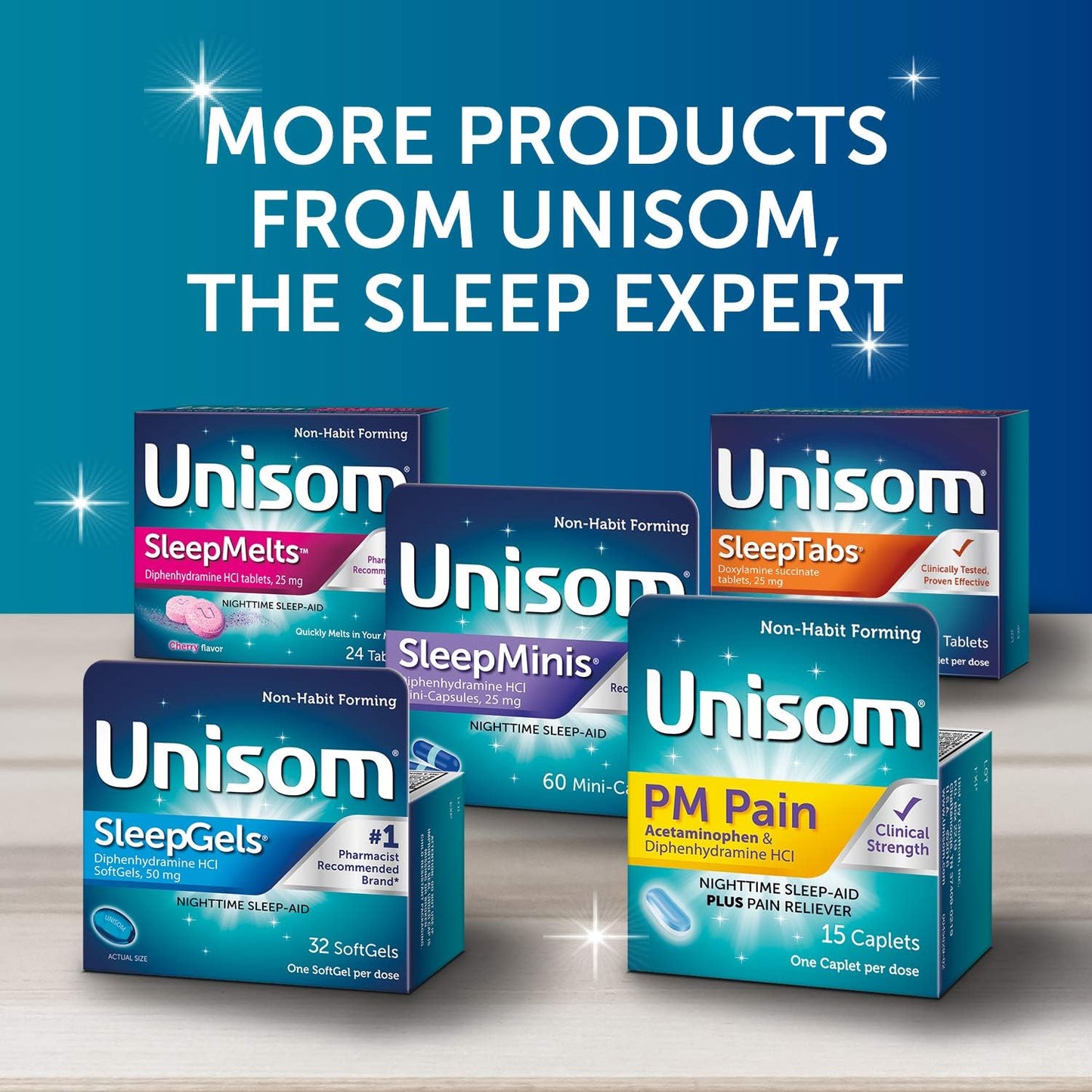 Unisom SleepTabs Nighttime Sleep-aid 48 Tablets 2 PACK