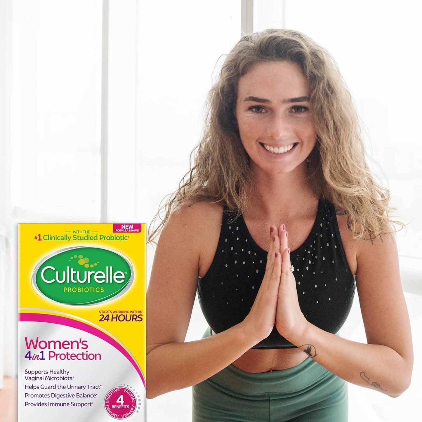 Culturelle Women’s 4-in-1 Daily Probiotic Supplements for Women 30 Count