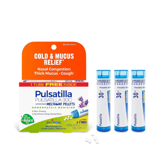 Boiron Pulsatilla 30C Homeopathic Medicine  - 3 Count (240 Pellets)