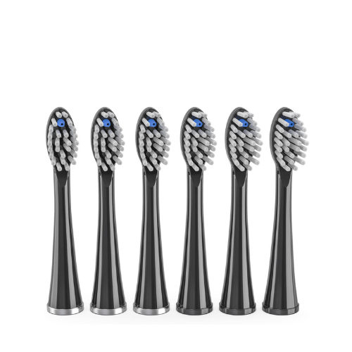 Waterpik Sonic-Fusion Full-Size Replacement Flossing Toothbrush Heads,Black (6 pk)