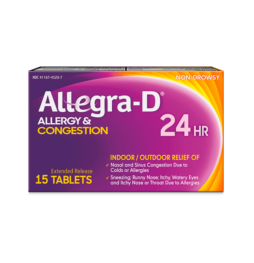 AllegraD Allergy & Congestion 24 Hour (15 Tablets) Emmanta