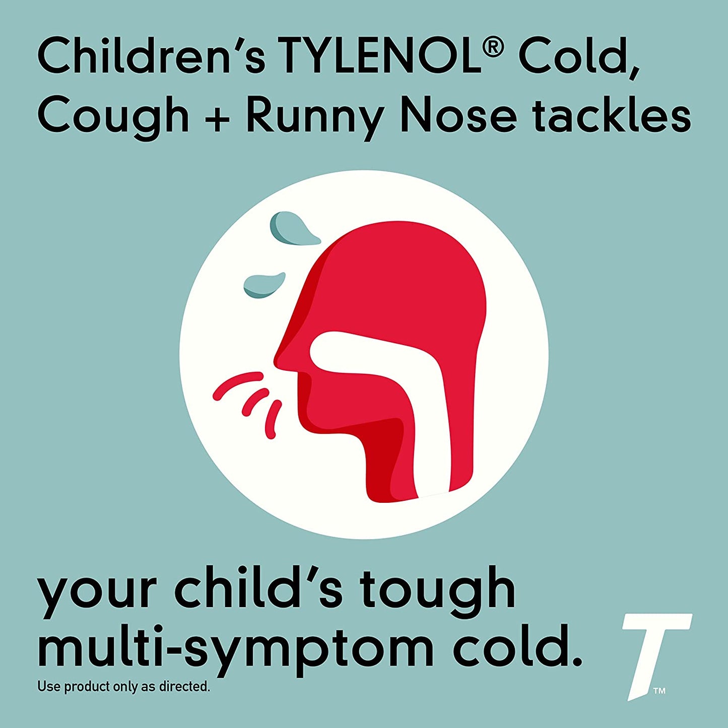 Children's Tylenol Cold + Cough + Runny Nose & Fever Medicine with Acetaminophen, Grape, 4 fl. oz