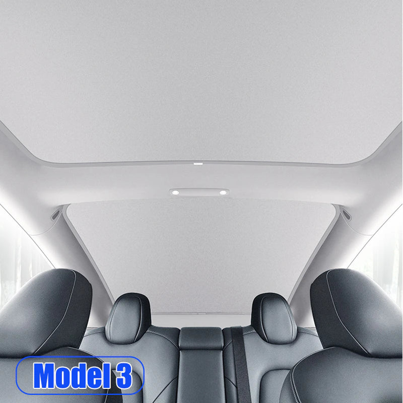 For Tesla Model 3 Y 2021-2023 New Upgrade Ice Cloth Buckle Sun Shades Glass Roof Sunshade Front Rear Sunroof Skylight